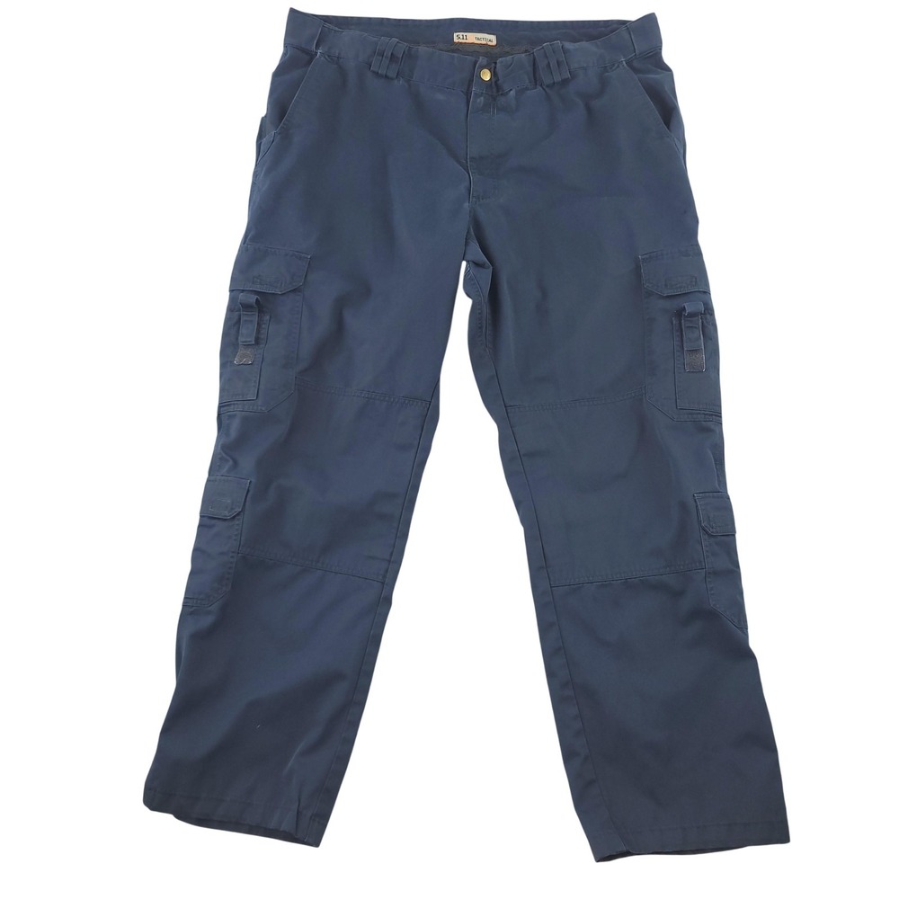 5.11 Tactical Pants Mens 44x32 Blue Cargo Canvas Workwear Utility Outdoor